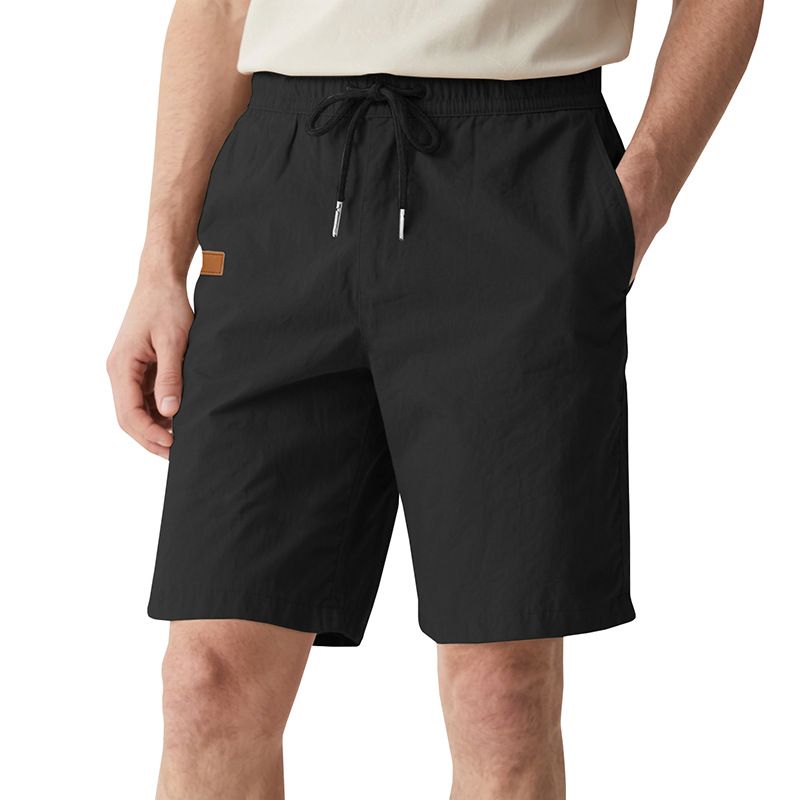 Pantalones de playa para hombre, de verano, informales, ligeros y lujosos, de cinco puntos, con cordón cruzado, talla grande_voghion.com