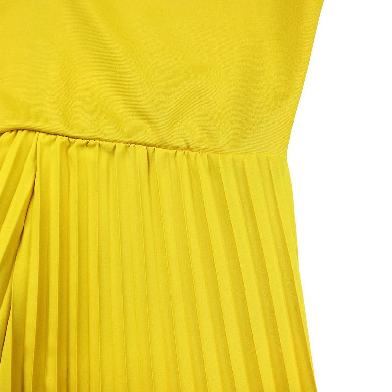 Dameskleding Nieuwe mode Een schouder Ruffle mouw Effen kleur Geplooide wijde pijpen Jumpsuit_voghion.com