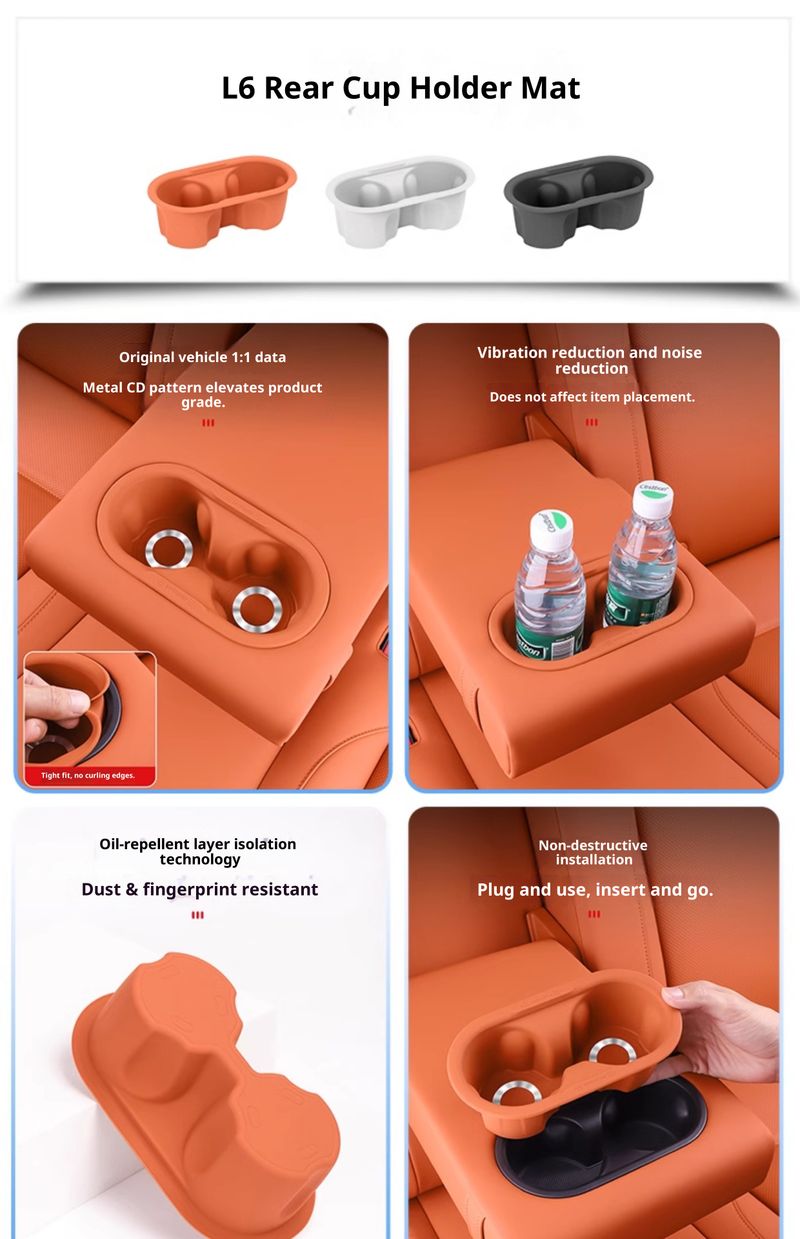 Passend für L6 L7 L8 L9 Silikonkollektion Mittelkonsolen-Getränkematte Auto-Modifikation Innenausstattung_voghion.com