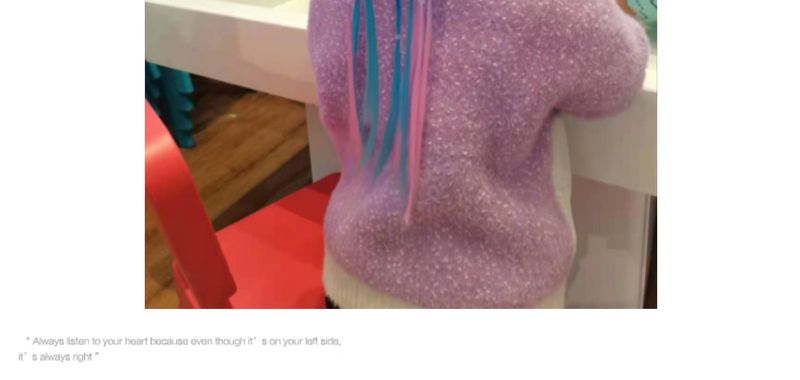 Parrucca colorata per bambini con treccia piccola, coda di cavallo ad anello, performance con parrucca colorata per bambini con treccia piccola, coda di cavallo_voghion.com