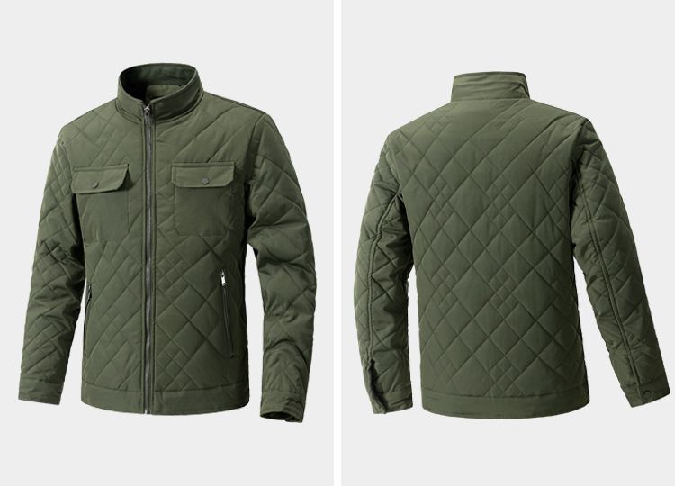 Giacca da uomo foderata in pile con tasche multiple – Cappotto da lavoro antivento per spostamenti urbani (nero/verde militare/beige, M-3XL, ad asciugatura rapida e antigraffio)_voghion.com