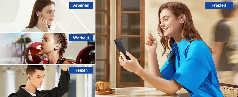 TWS Bluetooth 5.3 Earphone Stereo Bass With Noise Cancelling Mic Waterproof Wireless Headphones In Ear Buds For Android_voghion.com