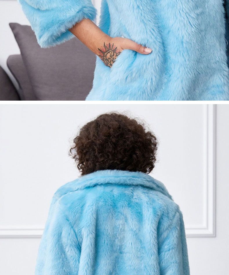 Cappotto in pelliccia di volpe con risvolto da pendolare, temperamento alla moda, da donna_voghion.com