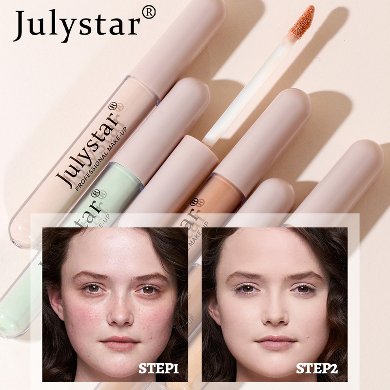 Julystar 6-Color Concealer Liquid – Full Coverage, Lightweight Formula For Face, Under Eyes & Body – Natural Finish, Long-Lasting_voghion.com