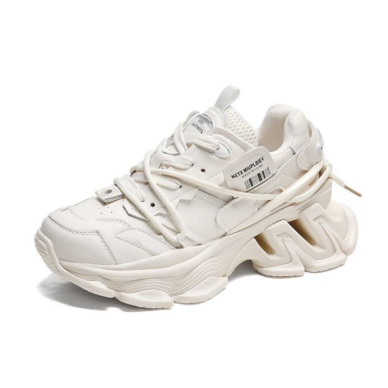 Niche 2023 Autumn New Thick Soled Lightweight Cool Dad Shoes For Women's Casual, Comfortable And Breathable Leather_voghion.com