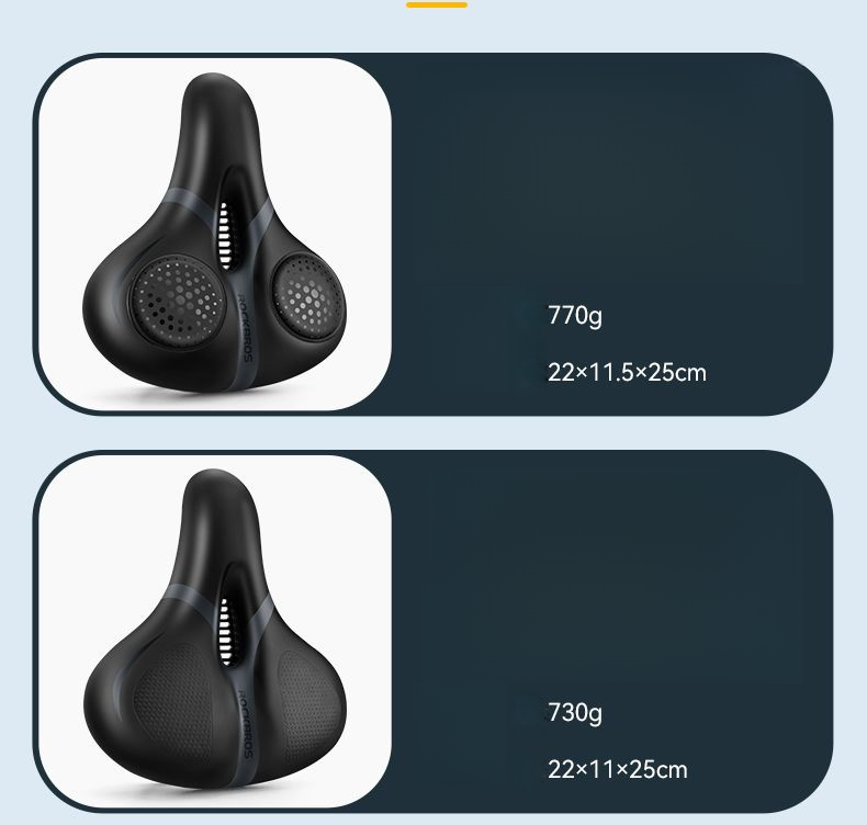 Selle confortable Rock Brothers Cushion pour VTT, absorption des chocs, siège épais, accessoires de cyclisme_voghion.com