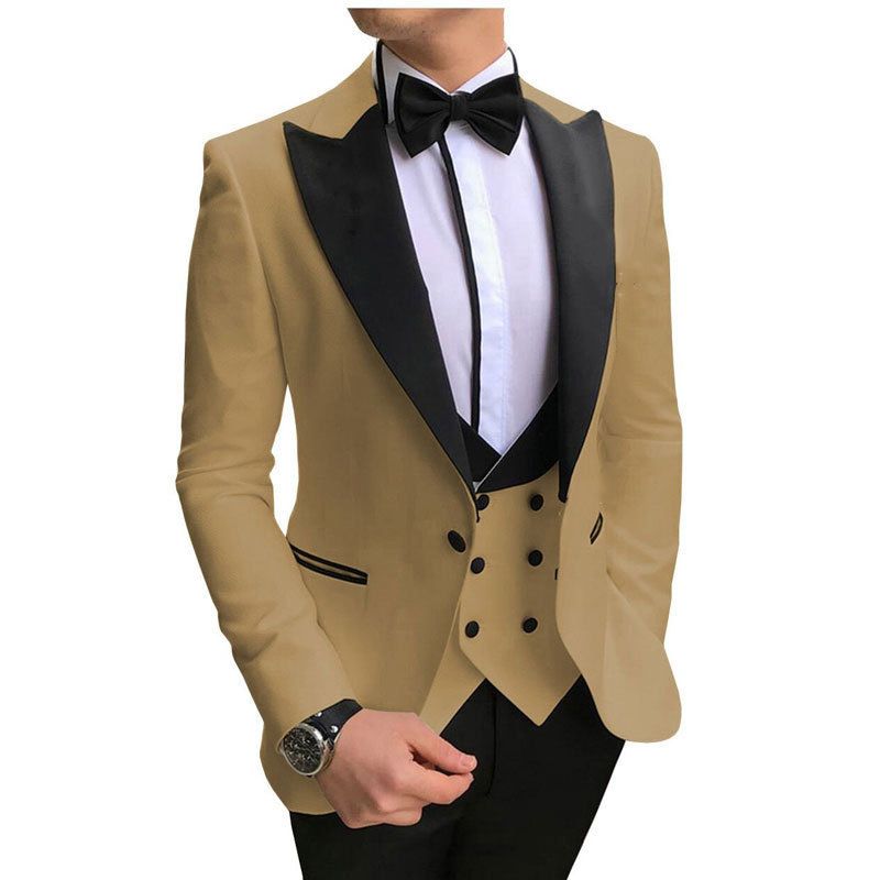 Men's Clothing Groom Casual Suit Three Piece Suit White Large Size Business Best Man Wedding Banquet Suit Suit Men_voghion.com