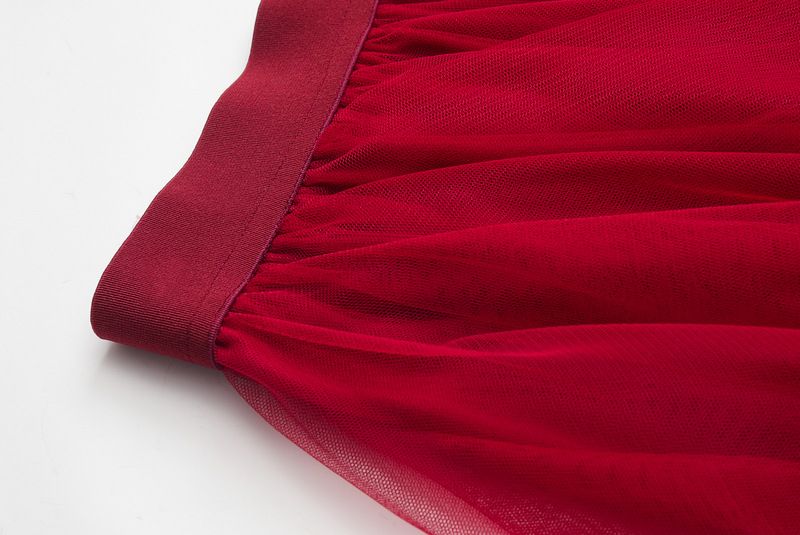 new autumn style temperament high waist slimming super fairy flower bud irregular mesh skirt female 8063_voghion.com