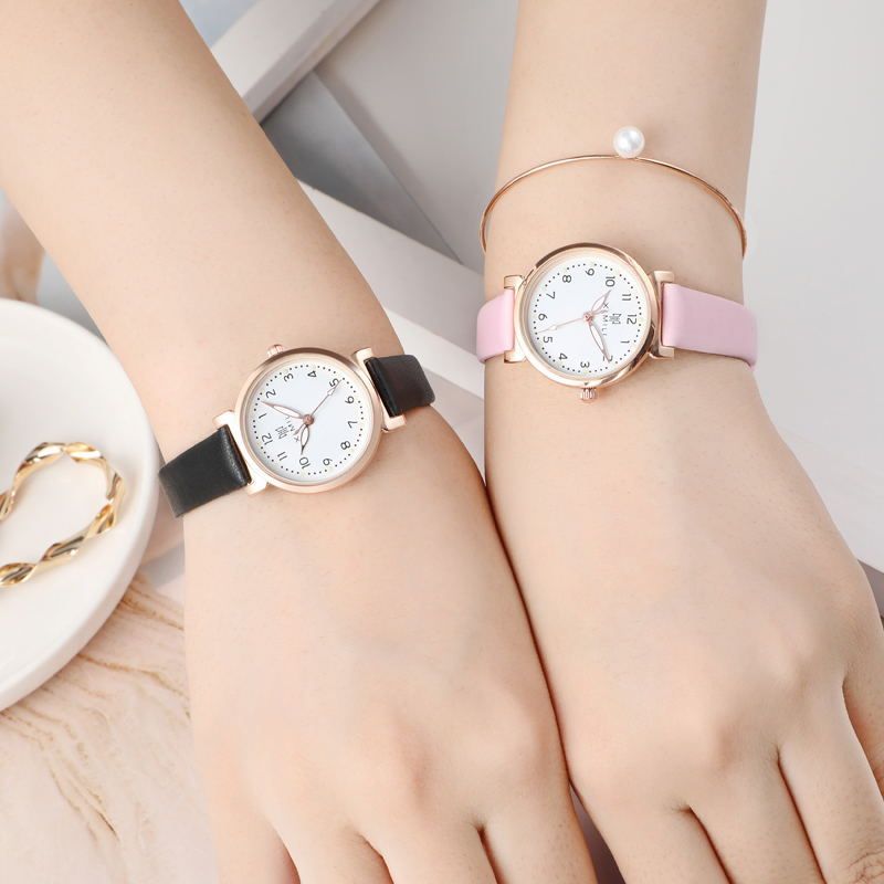 women's watch new style watch female student Korean version simple middle school student luminous ladies quartz watch junior high school student watch_voghion.com