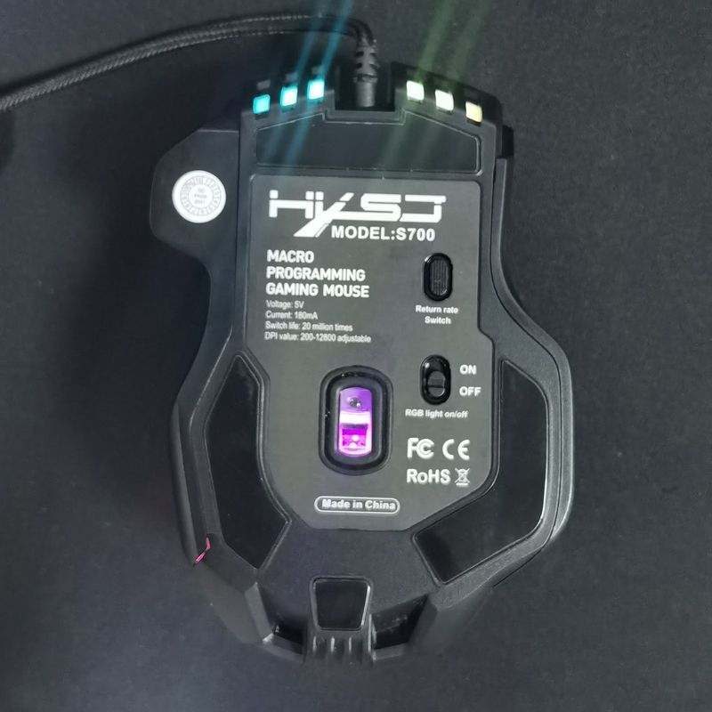 10 key wired gaming, esports mouse, macro programming, 13 RGB light modes, 6 gears, 12800dpi_voghion.com