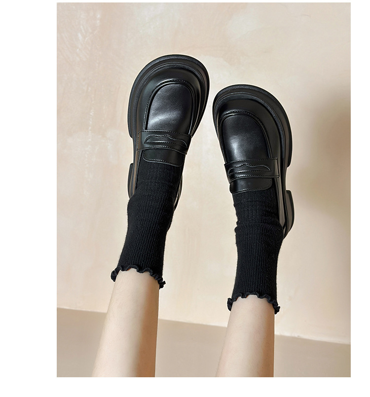 Déck Soled College briteschen Stil kleng Lieder Schong Fraen 2024 nei Fréijoer an Hierscht Slip-on Mary Jane Loafers Single Schong_voghion.com