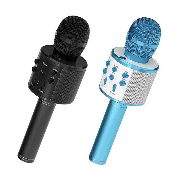 5 Core Microphone Wireless Karaoke Mic Pair With Speaker 3 In 1 Portable Bluetooth Microfono Inalambrico W Recording USB Aux For Home Party Birthday_voghion.com
