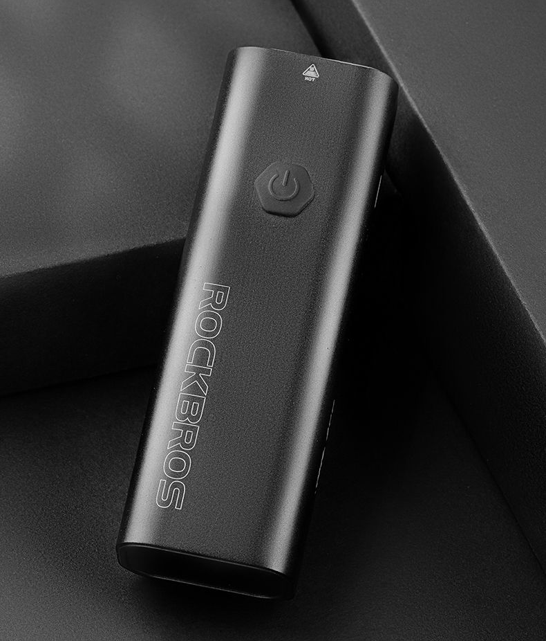 Luz delantera para bicicleta Rock Brothers, para ciclismo nocturno, linterna de alto brillo, recargable vía USB, resistente a la lluvia, para bicicleta de montaña._voghion.com