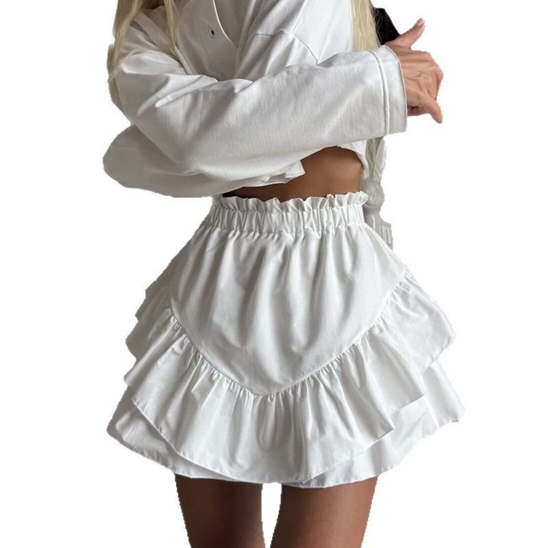 Summer New High-Waisted Ruffled Tiered With Design Sense, Elegant And Fashionable Casual Half Skirt 2025 Cross-Border_voghion.com