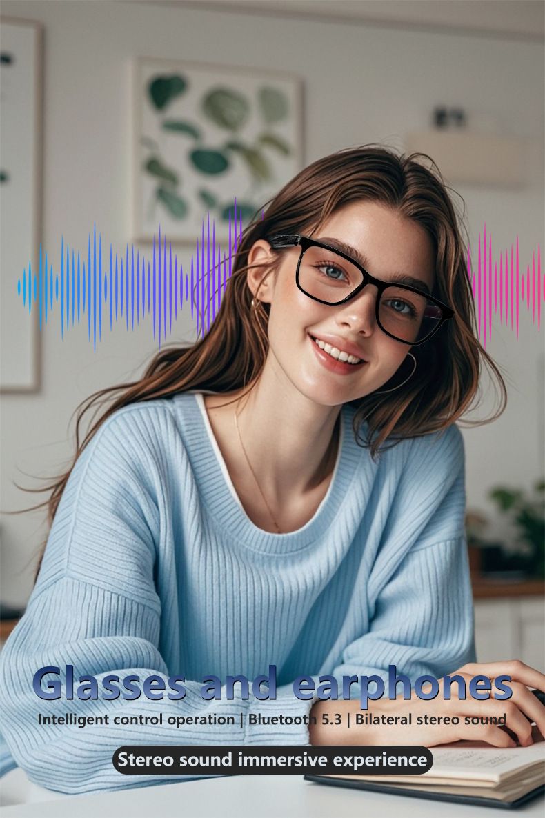 Smart Glasses mit Bluetooth-Open-Ear-Kopfhörern, Touch-Steuerung, HD-Anrufen, leichtem Design für Arbeit, Reisen und Outdoor-Aktivitäten_voghion.com