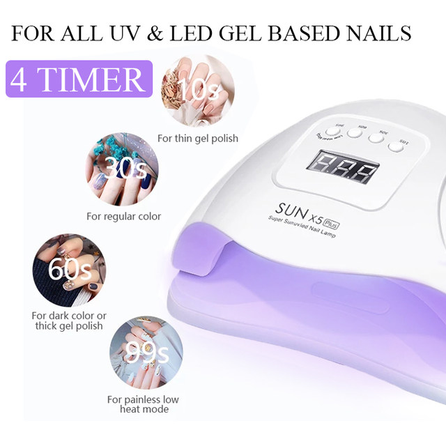 66LEDs negletørrer UV LED neglelampe til hærdning af al gel neglelak med bevægelsessensor Professionelt manicure salon værktøjsudstyr_voghion.com