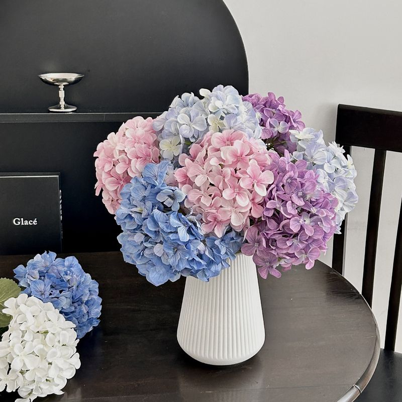 3D Printed Elsa Hydrangea Artificial Flower Bouquet - Elegant Home Decor For Living Room, Coffee Table, Dining Table, And Bedroom_voghion.com