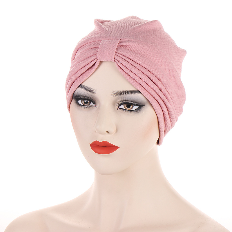 Women's Hats new multi-color bubble pleated pullover hat hexagonal turban hat in stock_voghion.com