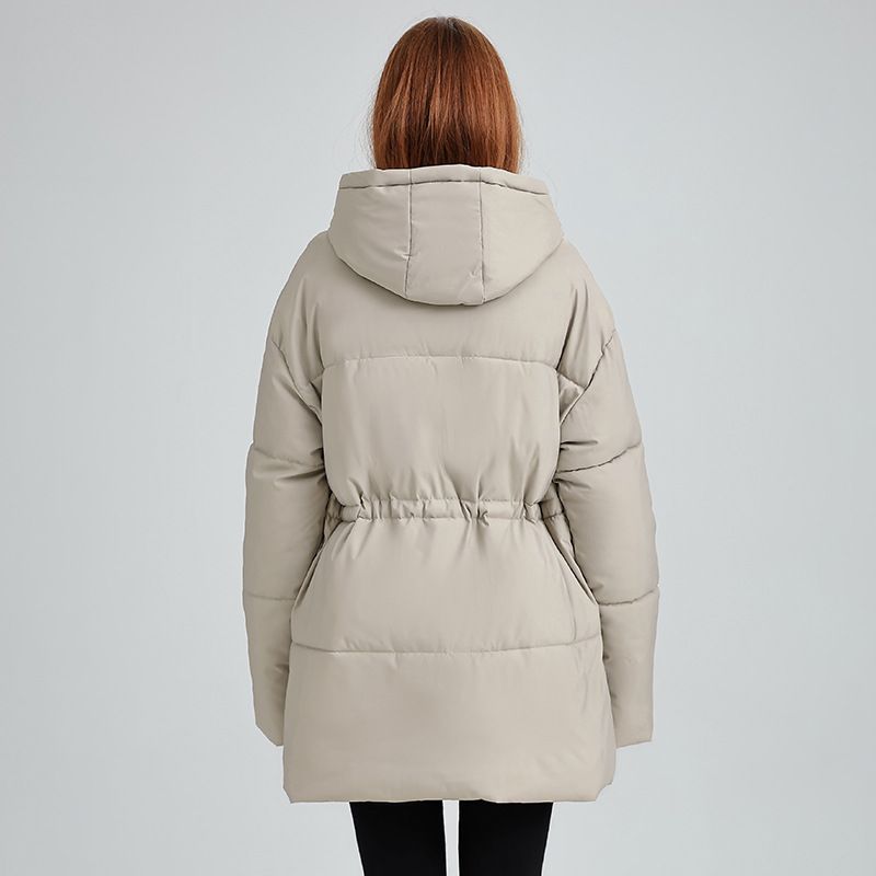 Women's Clothing Women's Oversized Puffer Jacket - Hooded Winter Coat With Quilted Detailing_voghion.com