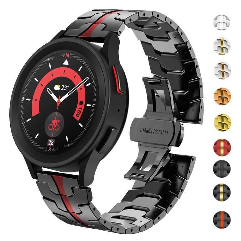 20 mm:n 22 mm:n ranneke Samsung Galaxy Watch 3 Gear S3:n yleiselle ruostumattomasta teräksestä valmistettu ranneke Huawei GT2 GT3 Pro Rannekellolle_voghion.com
