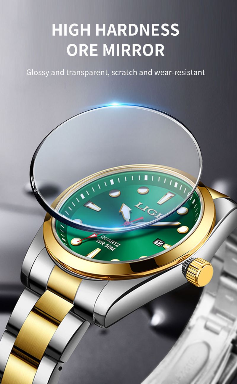 Schlanke Herrenuhr aus Edelstahl mit Datumsanzeige, wasserdichtem Quarzwerk, minimalistischem Design für den Alltag_voghion.com