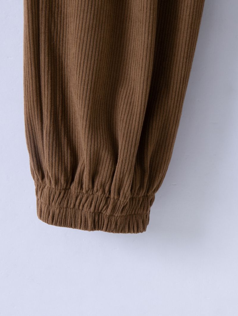 Pantaloni casual in velluto a coste da uomo, autunnali, retrò, larghi, da lavoro, con orlo a tasca, elastici, antivento_voghion.com