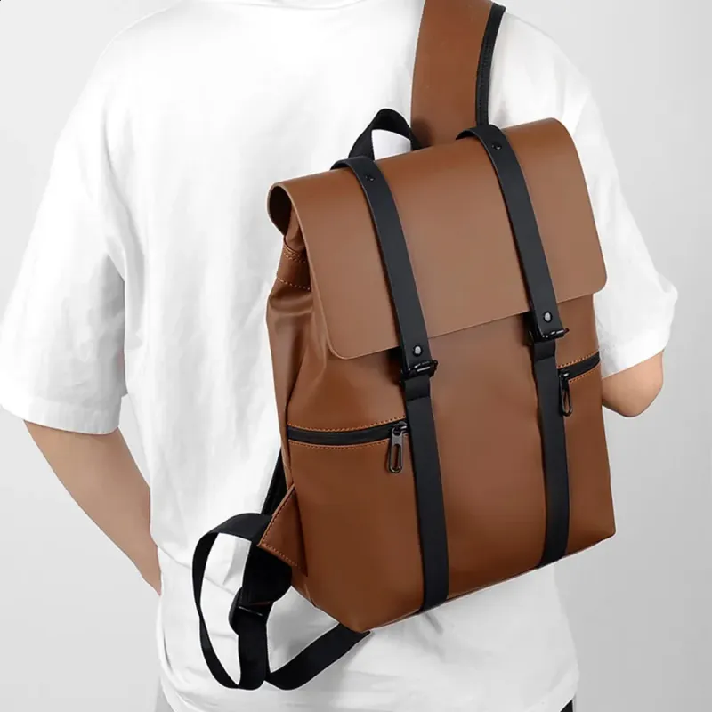 Zaino da uomo, zaino da giorno, borsa a tracolla, borsa per studenti, in pelle PU, per computer portatile, da viaggio, per lavoro, scuola, libri_voghion.com