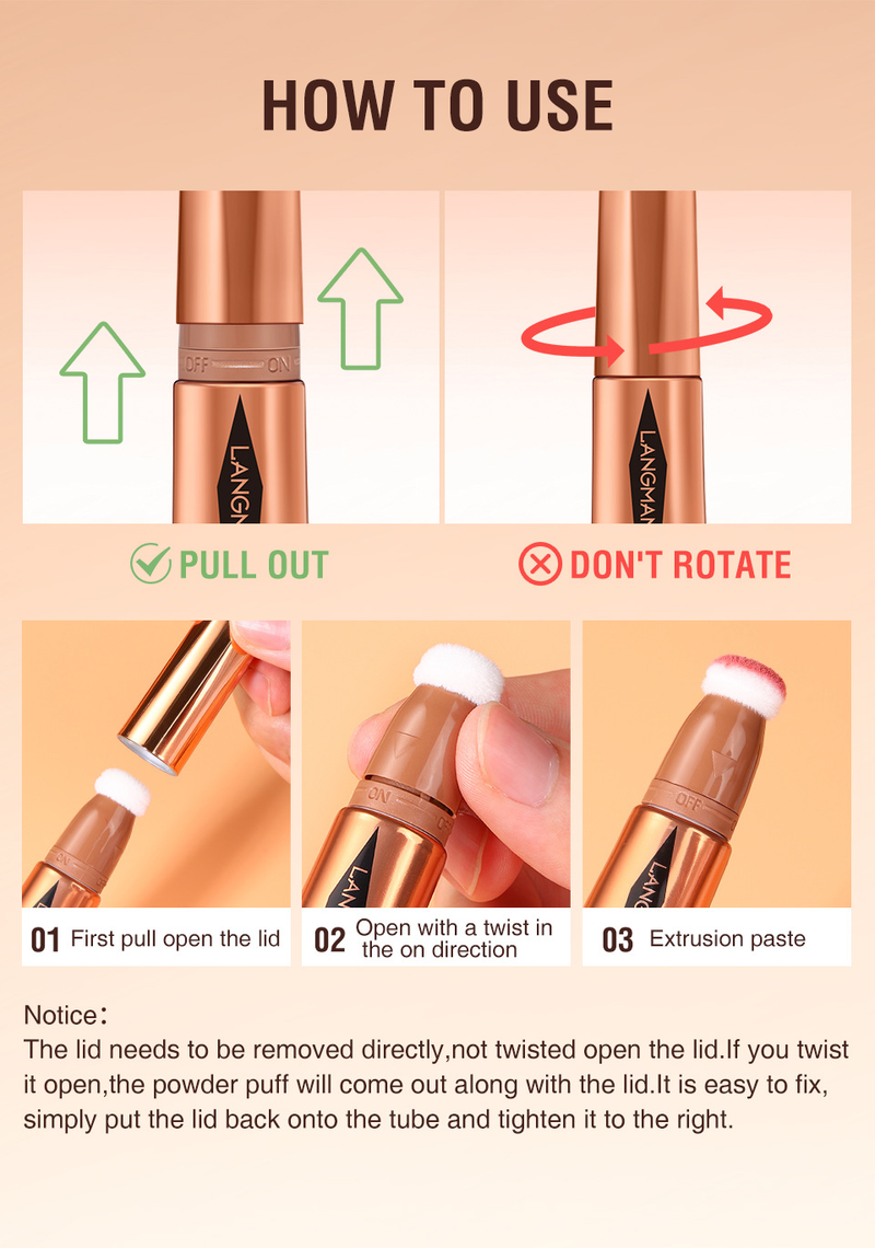 Air Cushion Contouring Blush Highlight Combo Meerdere kleuren beschikbaar Make-up vloeibare blush_voghion.com
