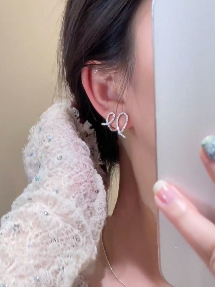 Bursting Full Diamond Cross Stud Earrings Women's 2025 New Exquisite High-end Earrings Niche Design Unique Earrings_voghion.com