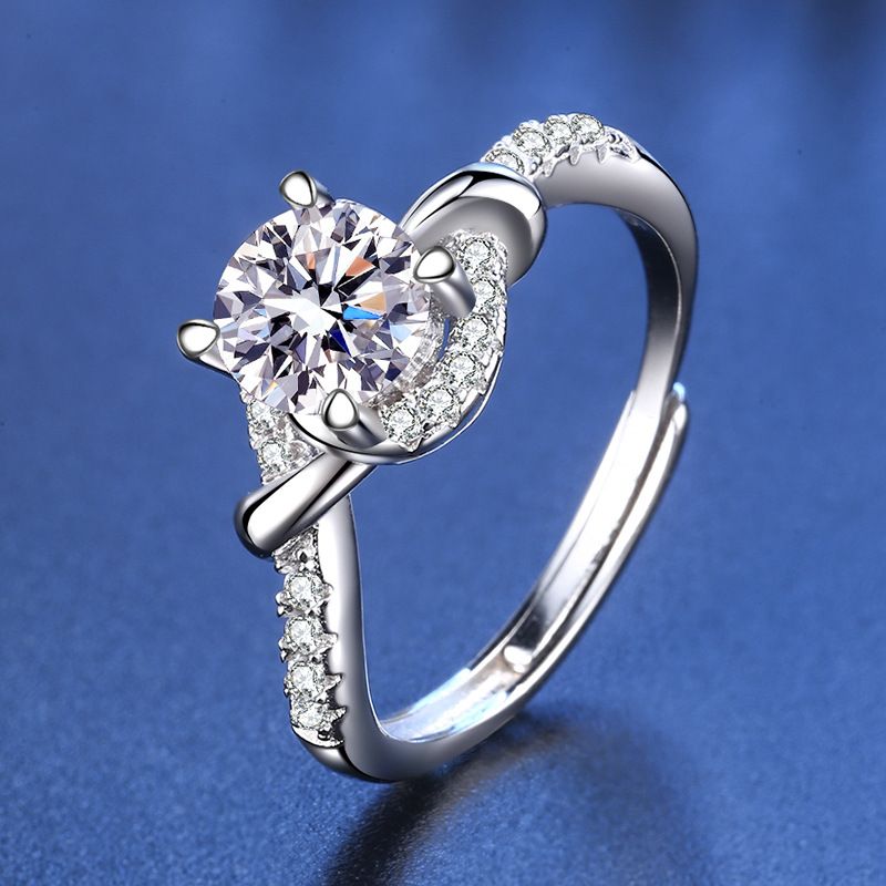 Tancise Classic Moissanite Sudraba Gredzens Sieviešu Rotaslietas Kāzu solījuma ballītes dāvana_voghion.com