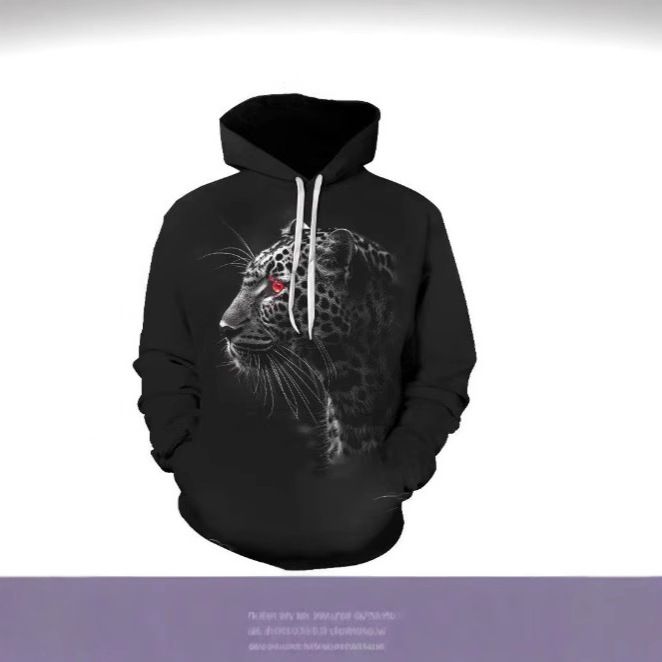 Felpe con cappuccio primavera e autunno 2025, abbigliamento maschile con stampa animalier_voghion.com