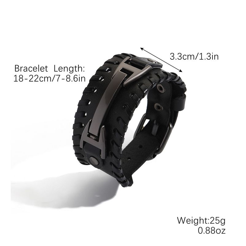 Bracciale da uomo in pelle in stile etnico, molto venduto_voghion.com