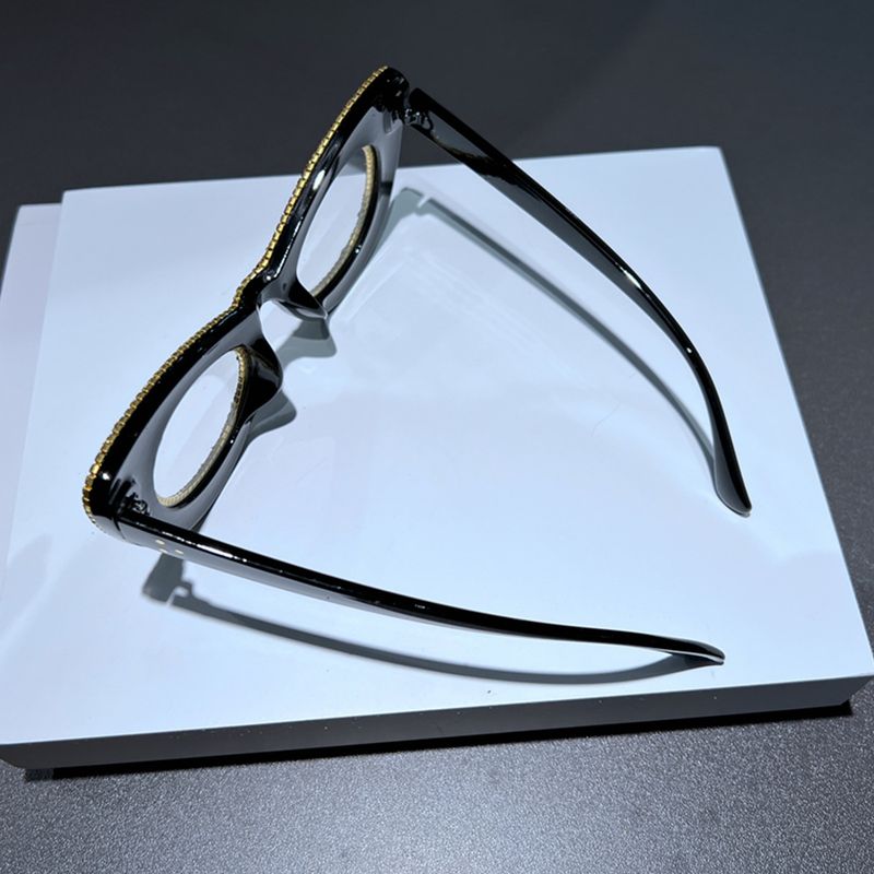 Occhiali da sole piatti con montatura in metallo effetto ghiaia, fatti a mano, stile Cat Eye, personalità, occhiali da sole alla moda, occhiali da sole da celebrità, ragazze hot, stile passerella, da donna_voghion.com