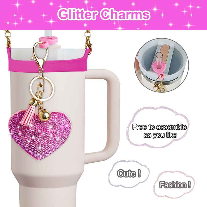 Zestaw akcesoriów do kubków Home Furniture 30 i 40 uncji. Zawiera 0,4-calowy rękaw słomkowy, 1 pasek na uchwyt butelki z wodą_voghion.com