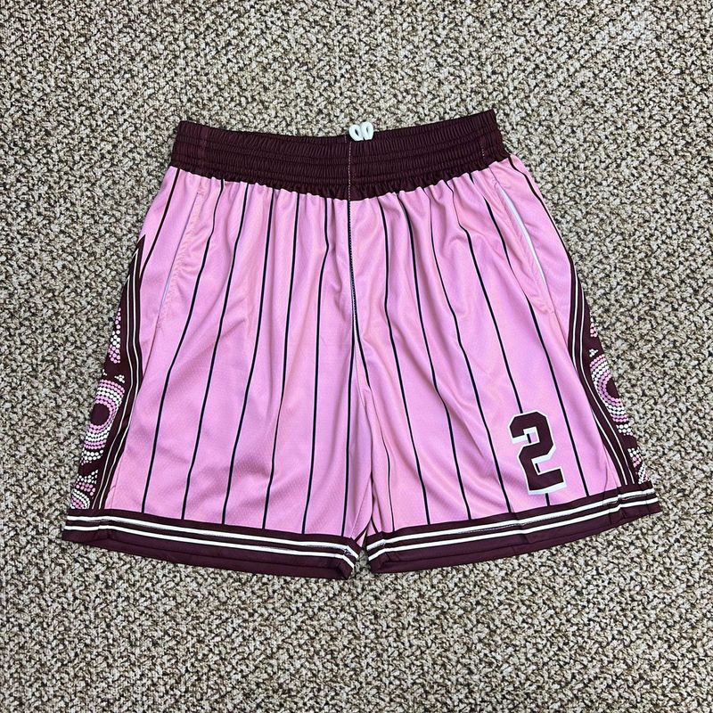American Basketball Uniform, Purple Narrow Shoulder 4-point Pants, Breathable, Trendy, Personalized, Pink Jersey,_voghion.com