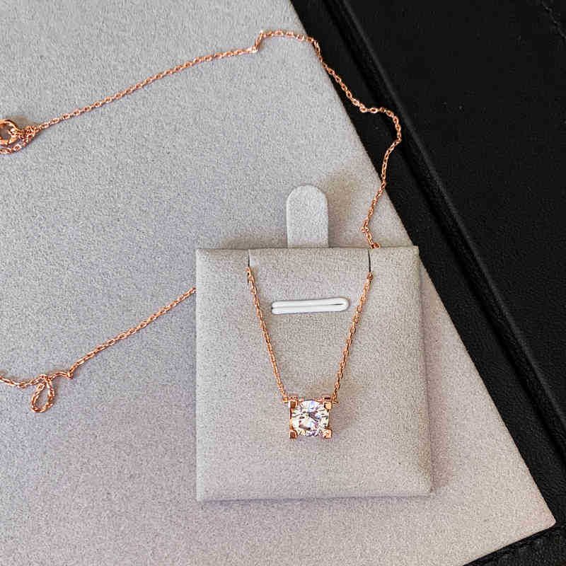 Collana di alta qualità con micro diamanti rotondi intarsiati, placcata in oro vero, nuova catena per clavicola, nicchia di lusso leggera_voghion.com