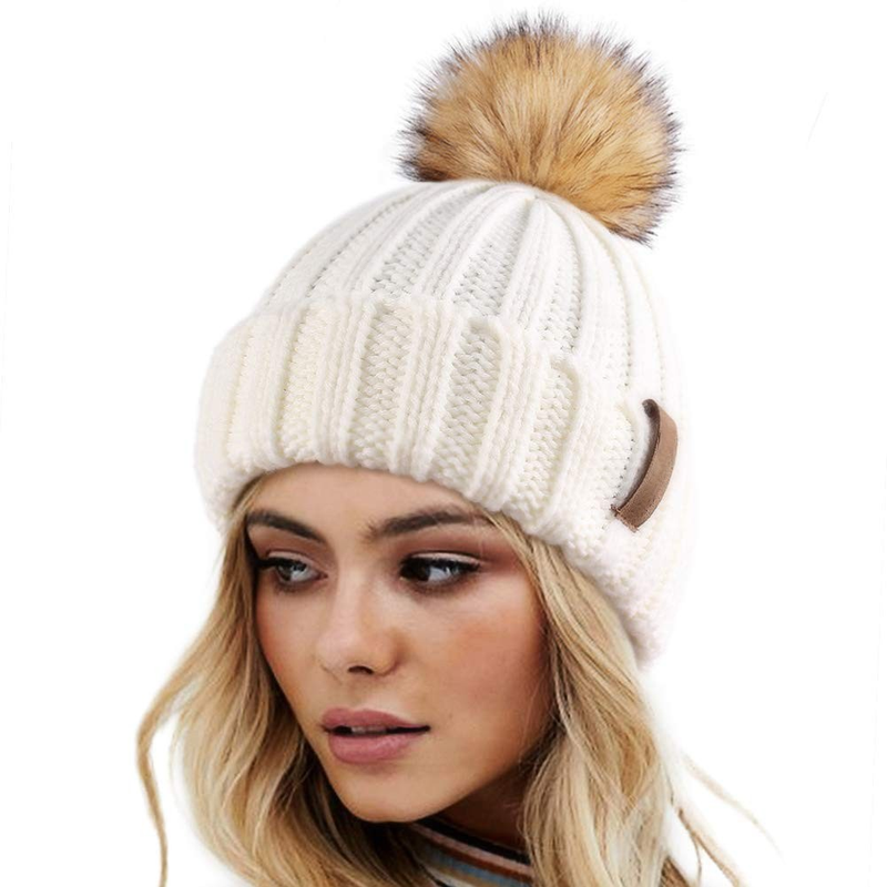Ovillo de lana tejido para proteger el peinado, gorro sedoso y desmontable para mujer, gorro suelto y cálido, gorro de lana_voghion.com