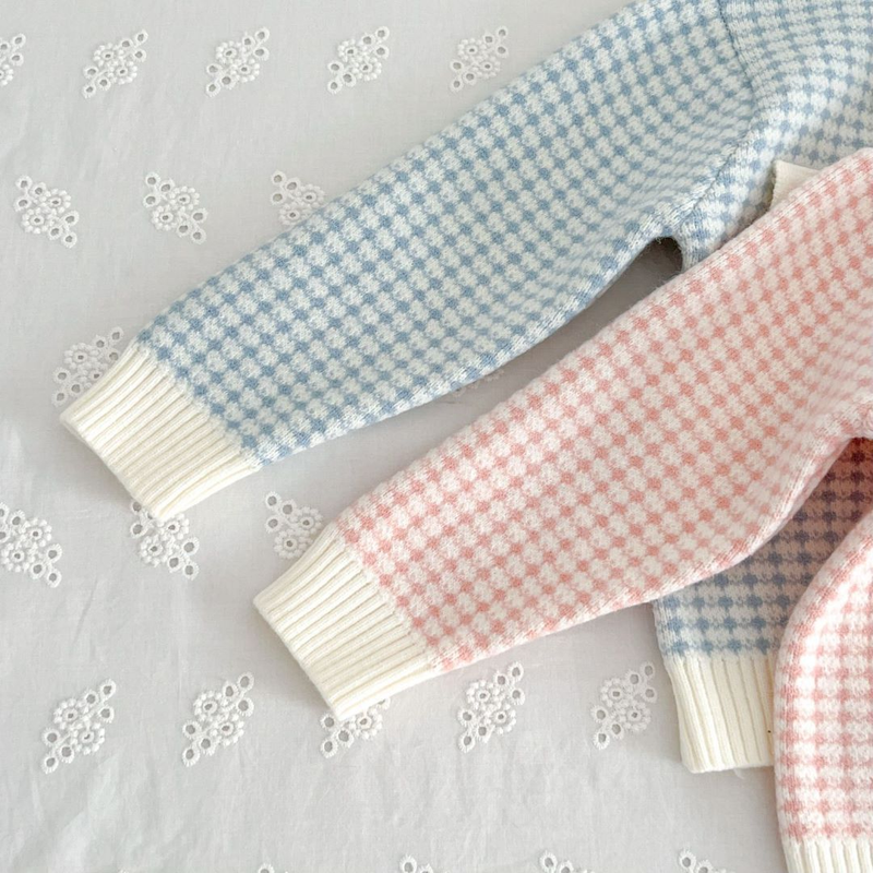 Cardigan tricoté parfumé pour fille, pull, jupe courte, ensemble deux pièces pour bébé, nouvelle collection automne/hiver 2023_voghion.com