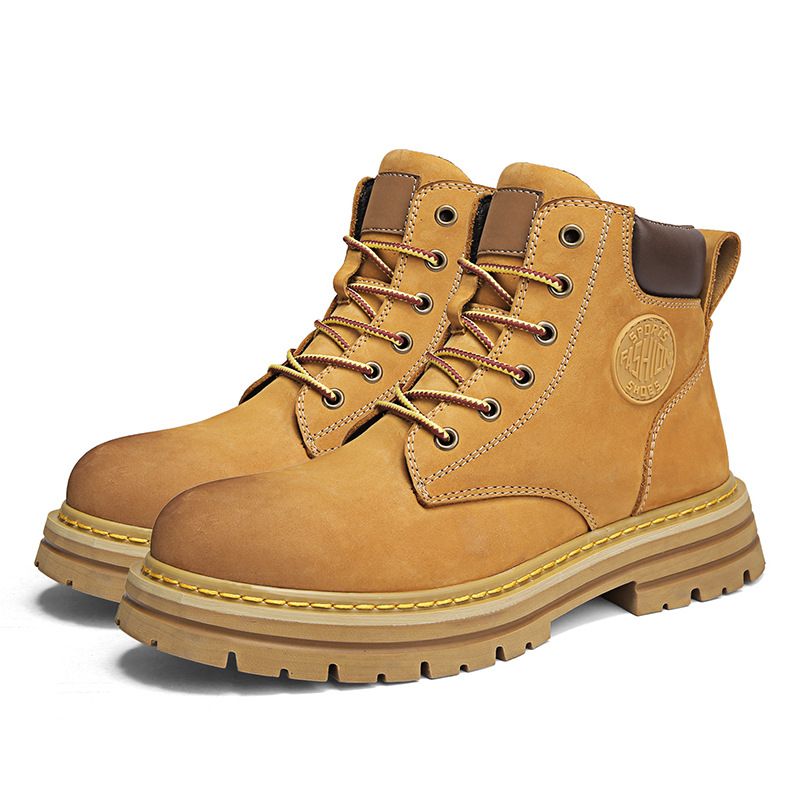 Martin Boots Men's High-top Shoes Sports Men's Casual Leather Short Boots With Leece To Keep Warm_voghion.com