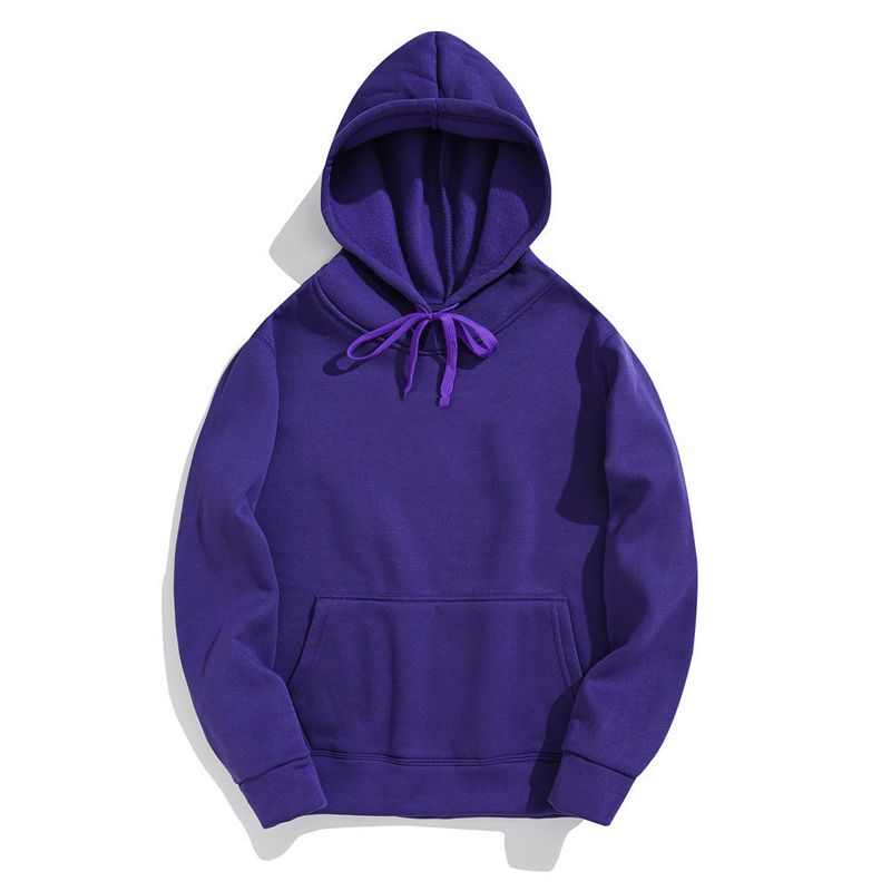 Herrenbekleidung Retro-Pullover aus reiner Baumwolle, Jacke, Pullover, einfarbig, großer Kapuzenpullover_voghion.com