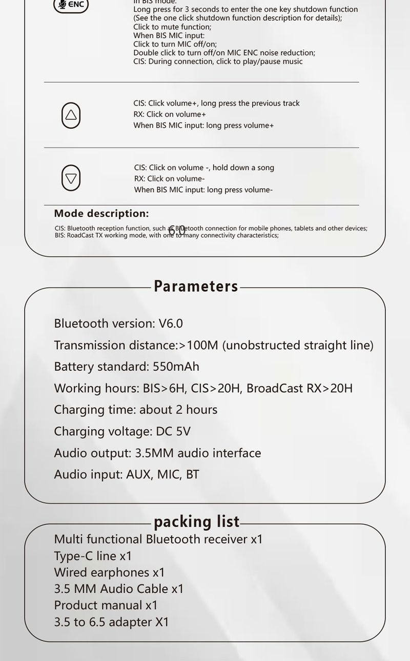 Auracast Audio LE AUDIO 150m Distance Bluetooth Broadcast One-to-Many Open System_voghion.com