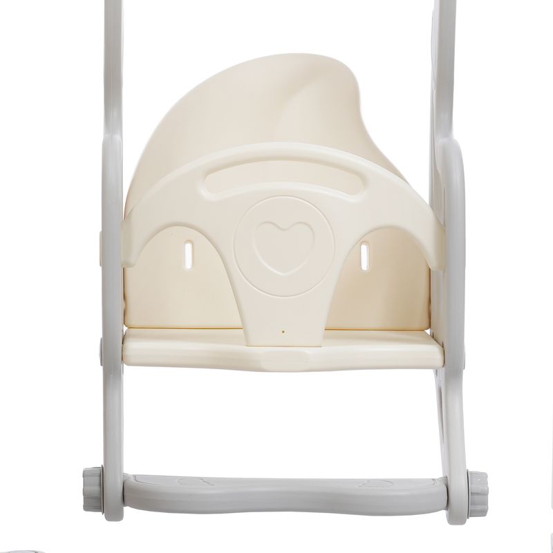 Ensemble de toboggan 5 en 1 pour enfants avec balançoire, escalade, rangement et cadre de basket-ball, toboggan intérieur et balançoire combinés pour enfants_voghion.com