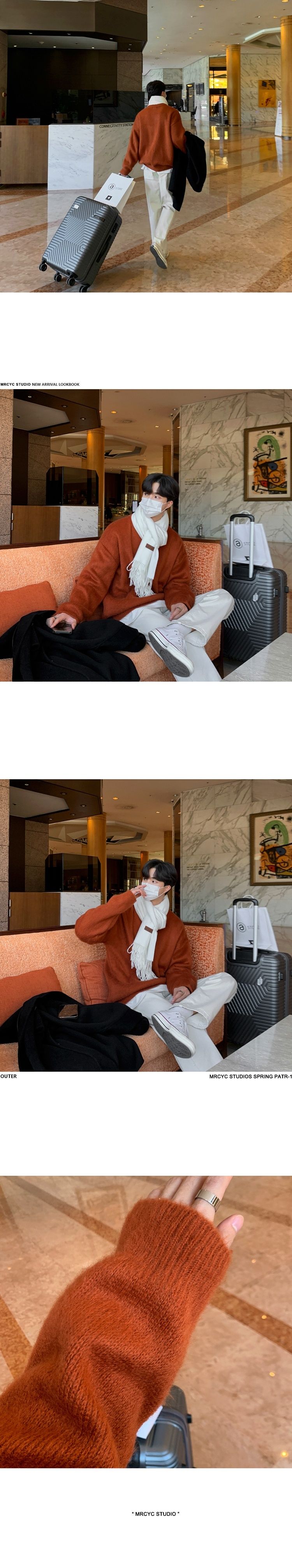 Hue Hue MYQ Solid Color Lazy Style Men's Winter Warm Base Shirt Korean Trend Loose Pullover Knitted Sweater_voghion.com