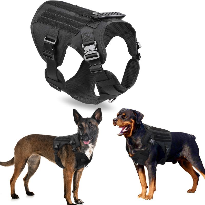 Tactical Clothes Chest Harness Nylon Waterproof Large And Medium-sized Dog Training Pet Vest_voghion.com