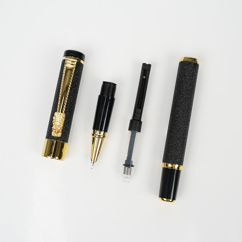 Gel Pens Dragon Head Fountain Pen Metal Frosted Rod 12 Colors Pearl Signature Pen Advertising Gift Pen Neutral Pen Can Engrave Logo_voghion.com