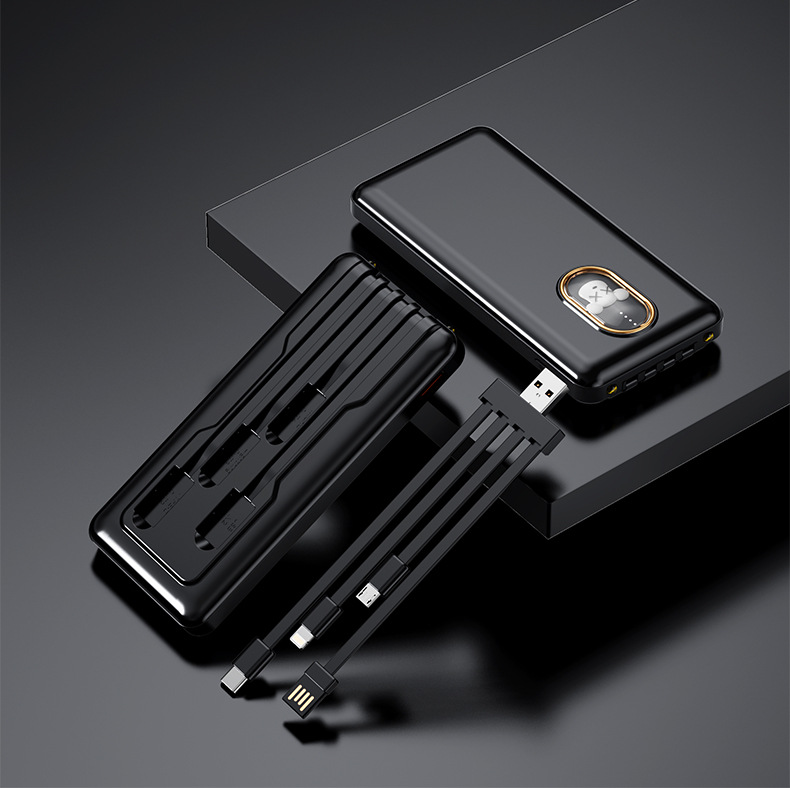Cue Pe Large Capaciy Comes wih Cable Bank 20000mAh Fas Charging Porable and Compac Mobile Power Supply_voghion.com