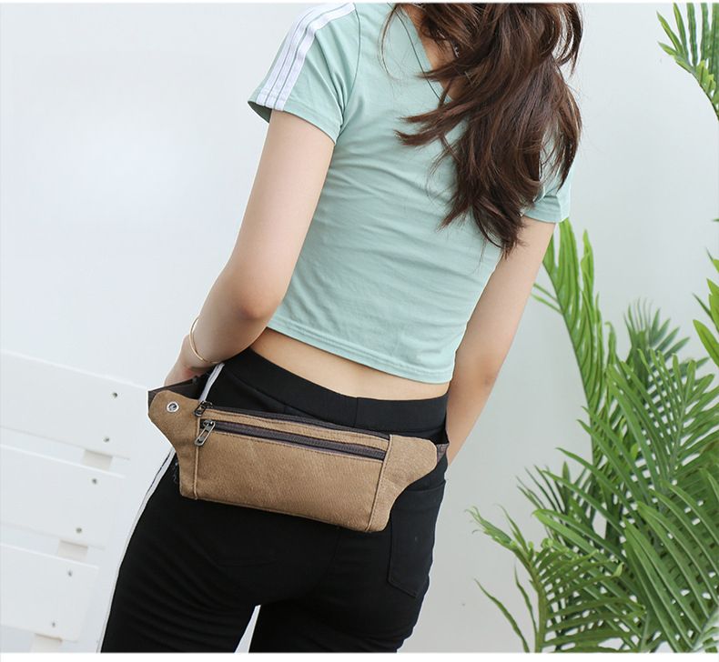 Unsichtbare, ultradünne Canvas-Handytasche für Herren mit kleiner Taille, multifunktional, für Sport, Outdoor, Radfahren, eng anliegend_voghion.com