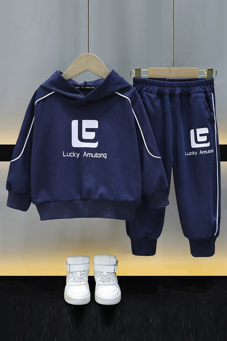 Boys' Card Rope 2023 Spring and Autumn Season New Handsome Sweater Two Piece Set Baby Trendy Children's_voghion.com