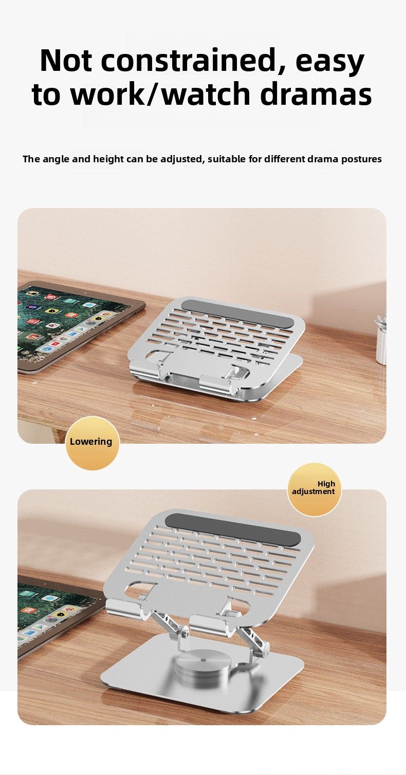 Desktop Holder, Mobile Phone Tablet, Computer Holder 360-degree Rotating Metal, High-end Lazy Live Broadcast Drama Chasing Artifact_voghion.com