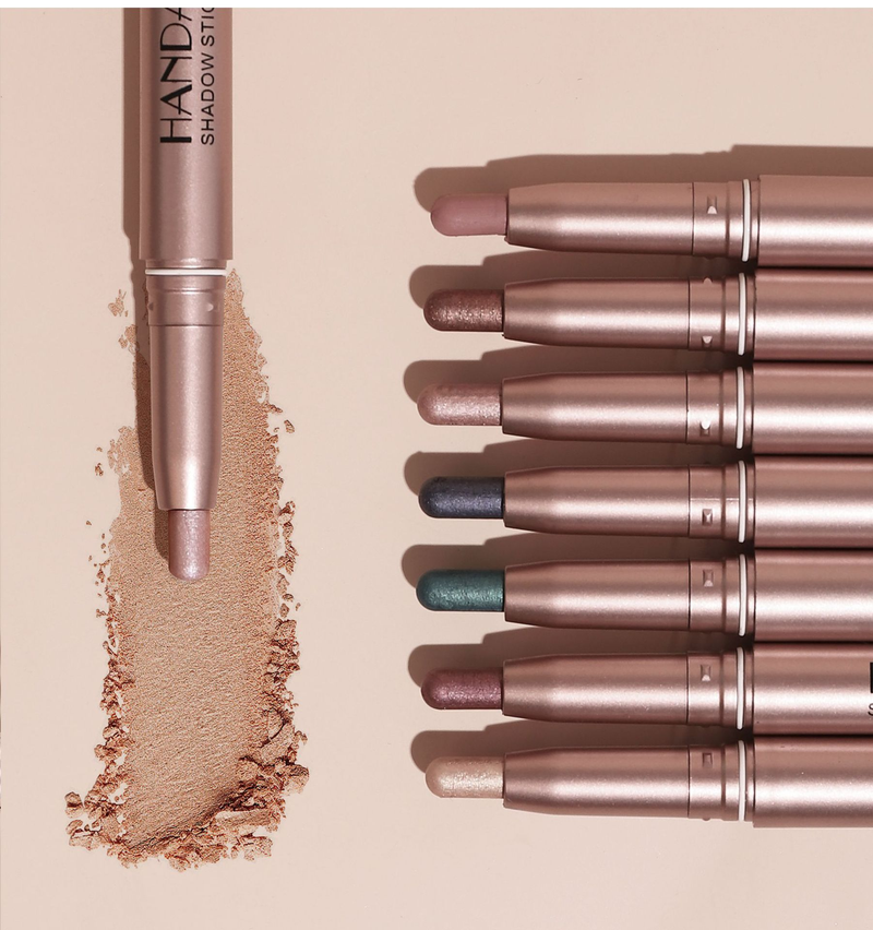 HANDAIYAN Double - Ended Eyeshadow Stick Set, Pearlescent & Matte Eyeshadow With Highlighter, Create Charming Puppy Eyes, Quick - Drying_voghion.com